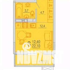 1-к квартира, вторичка, 25м2, 2/8 этаж