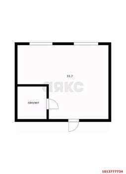 Студия квартира, вторичка, 34м2, -1/6 этаж