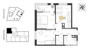2-к квартира, вторичка, 52м2, 4/9 этаж