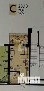 Студия квартира, вторичка, 23м2, 5/9 этаж