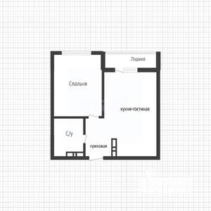 1-к квартира, вторичка, 33м2, 7/9 этаж