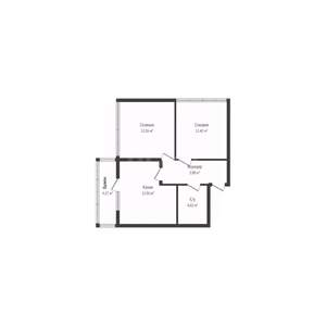 2-к квартира, вторичка, 48м2, 16/16 этаж