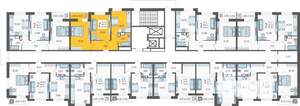 2-к квартира, вторичка, 51м2, 12/19 этаж