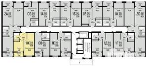 1-к квартира, строящийся дом, 37м2, 19/22 этаж