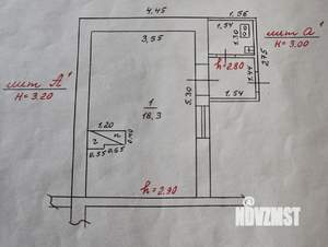 1-к квартира, вторичка, 23м2, 1/1 этаж