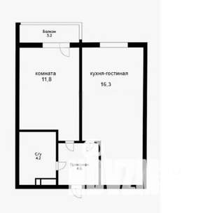 1-к квартира, вторичка, 38м2, 9/24 этаж