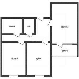 2-к квартира, вторичка, 54м2, 4/9 этаж