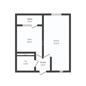 1-к квартира, вторичка, 35м2, 4/24 этаж