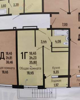 1-к квартира, вторичка, 35м2, 14/22 этаж