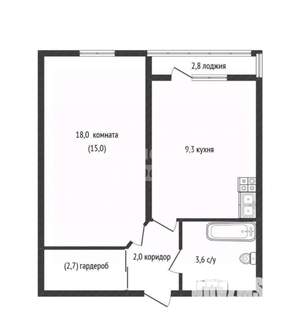 1-к квартира, вторичка, 33м2, 5/24 этаж