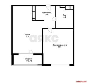 1-к квартира, вторичка, 40м2, 3/24 этаж