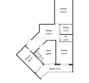 3-к квартира, вторичка, 56м2, 5/9 этаж