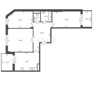 3-к квартира, вторичка, 87м2, 4/8 этаж