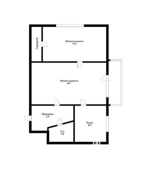 2-к квартира, вторичка, 42м2, 3/5 этаж