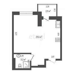 Студия квартира, вторичка, 33м2, 17/17 этаж