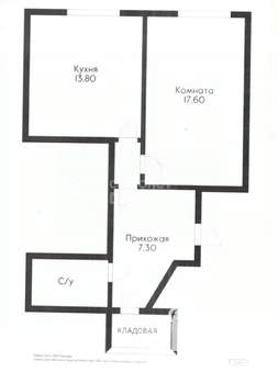 1-к квартира, вторичка, 44м2, 1/9 этаж