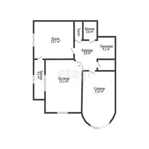 2-к квартира, вторичка, 79м2, 3/17 этаж