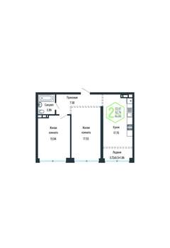 2-к квартира, вторичка, 65м2, 10/24 этаж