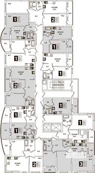 2-к квартира, строящийся дом, 61м2, 2/16 этаж