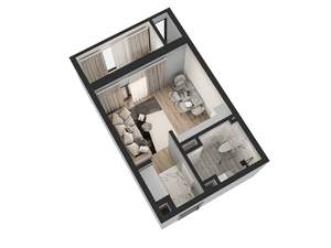 Студия квартира, вторичка, 23м2, 6/18 этаж