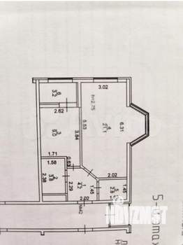 1-к квартира, вторичка, 41м2, 5/16 этаж