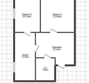 2-к квартира, вторичка, 41м2, 1/3 этаж