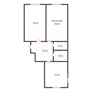 2-к квартира, вторичка, 64м2, 19/19 этаж