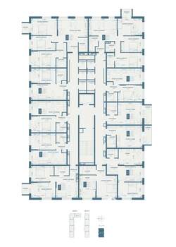2-к квартира, строящийся дом, 55м2, 5/9 этаж