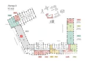 2-к квартира, вторичка, 50м2, 1/18 этаж