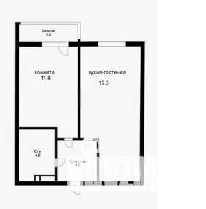 1-к квартира, вторичка, 38м2, 9/24 этаж