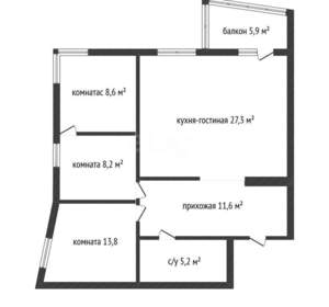 3-к квартира, вторичка, 75м2, 23/25 этаж