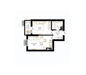 1-к квартира, вторичка, 38м2, 15/15 этаж
