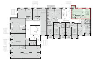 1-к квартира, строящийся дом, 48м2, 1/3 этаж