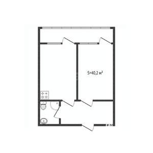 1-к квартира, вторичка, 40м2, 16/17 этаж