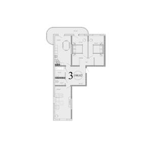 3-к квартира, вторичка, 101м2, 12/16 этаж