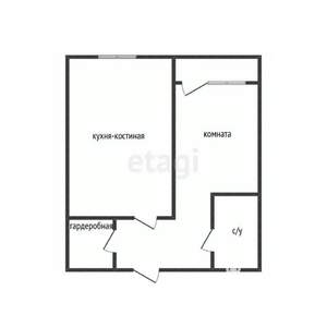 2-к квартира, вторичка, 37м2, 3/3 этаж