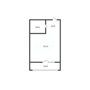 Студия квартира, вторичка, 18м2, 2/3 этаж