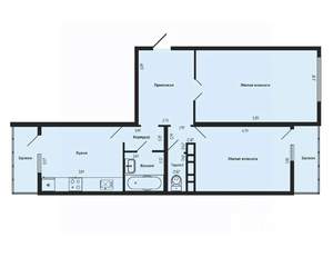 2-к квартира, вторичка, 61м2, 12/14 этаж