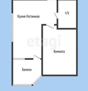 1-к квартира, вторичка, 37м2, 7/24 этаж