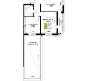 2-к квартира, вторичка, 68м2, 3/18 этаж