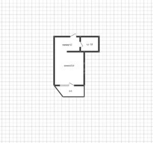 Студия квартира, вторичка, 23м2, 3/16 этаж