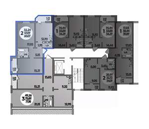 2-к квартира, вторичка, 60м2, 2/8 этаж