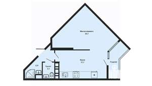 1-к квартира, вторичка, 56м2, 11/22 этаж