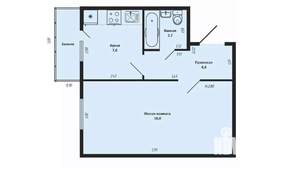 1-к квартира, вторичка, 32м2, 1/5 этаж