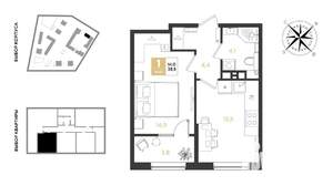1-к квартира, вторичка, 39м2, 8/9 этаж
