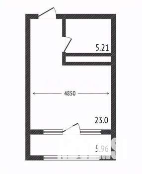 Студия квартира, вторичка, 28м2, 11/25 этаж