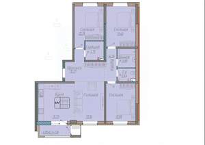 4-к квартира, вторичка, 94м2, 2/19 этаж
