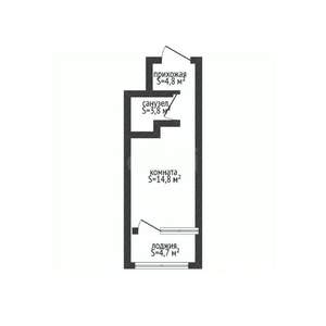 Студия квартира, вторичка, 26м2, 4/26 этаж