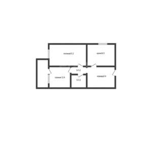 2-к квартира, вторичка, 60м2, 9/12 этаж