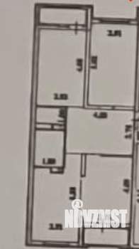 3-к квартира, вторичка, 71м2, 8/19 этаж